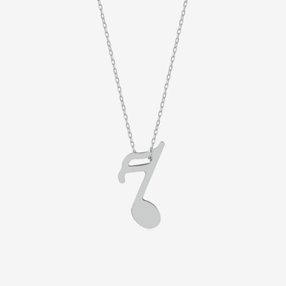 Collier pendentif note de musique en or 14 carats