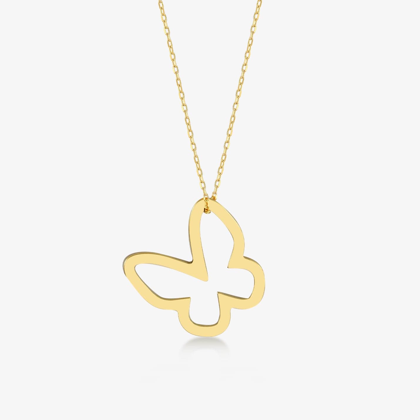 Butterfly Necklace in 14K Solid Gold