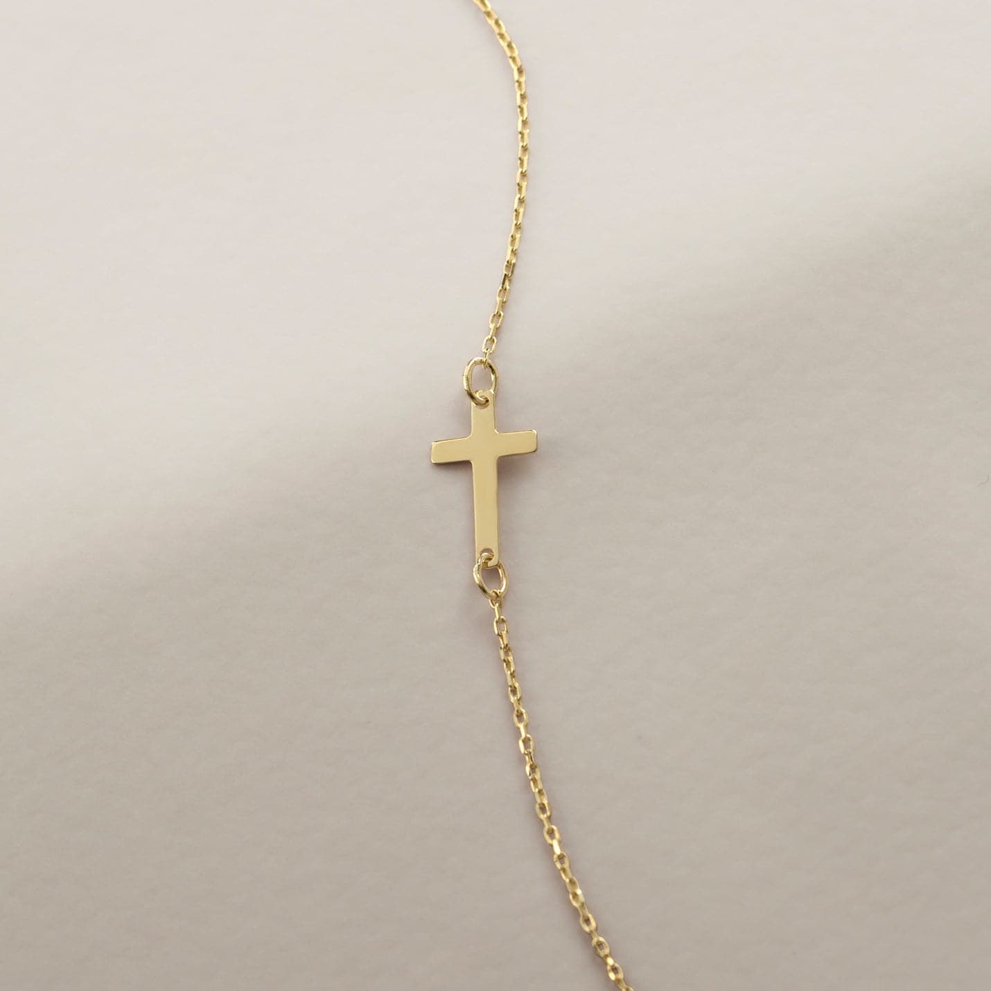 Cross Bracelet in 14K Solid Gold