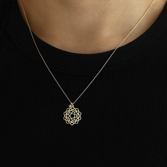 Diamond Chakra Charm Pendant Necklace