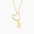 Heart Initial Necklace (A to Z)