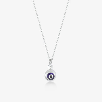 Evil Eye Ball Pendant Necklace in 14K Solid Gold