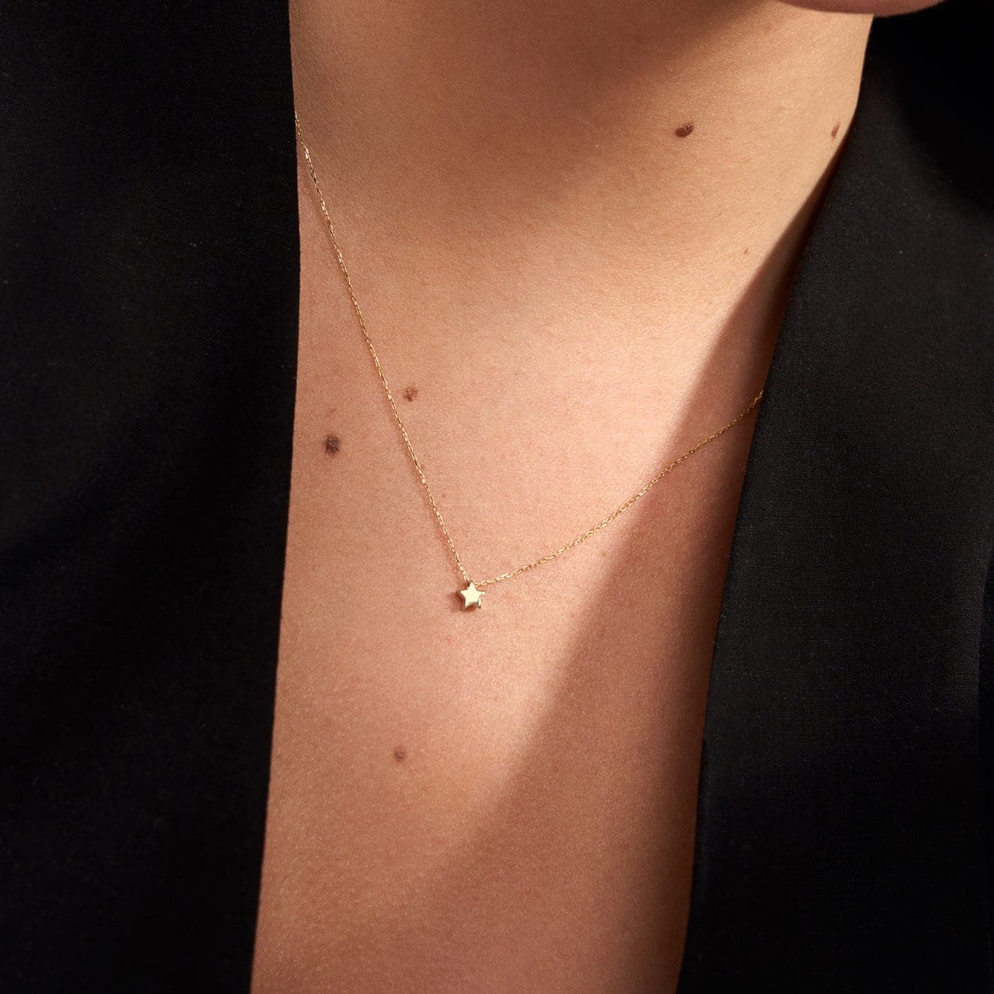 Mini Star Necklace in 14K Solid Gold