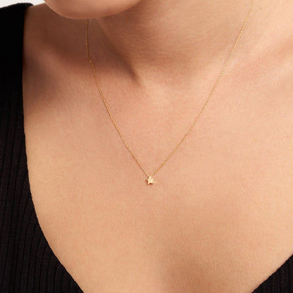 Mini Star Necklace in 14K Solid Gold