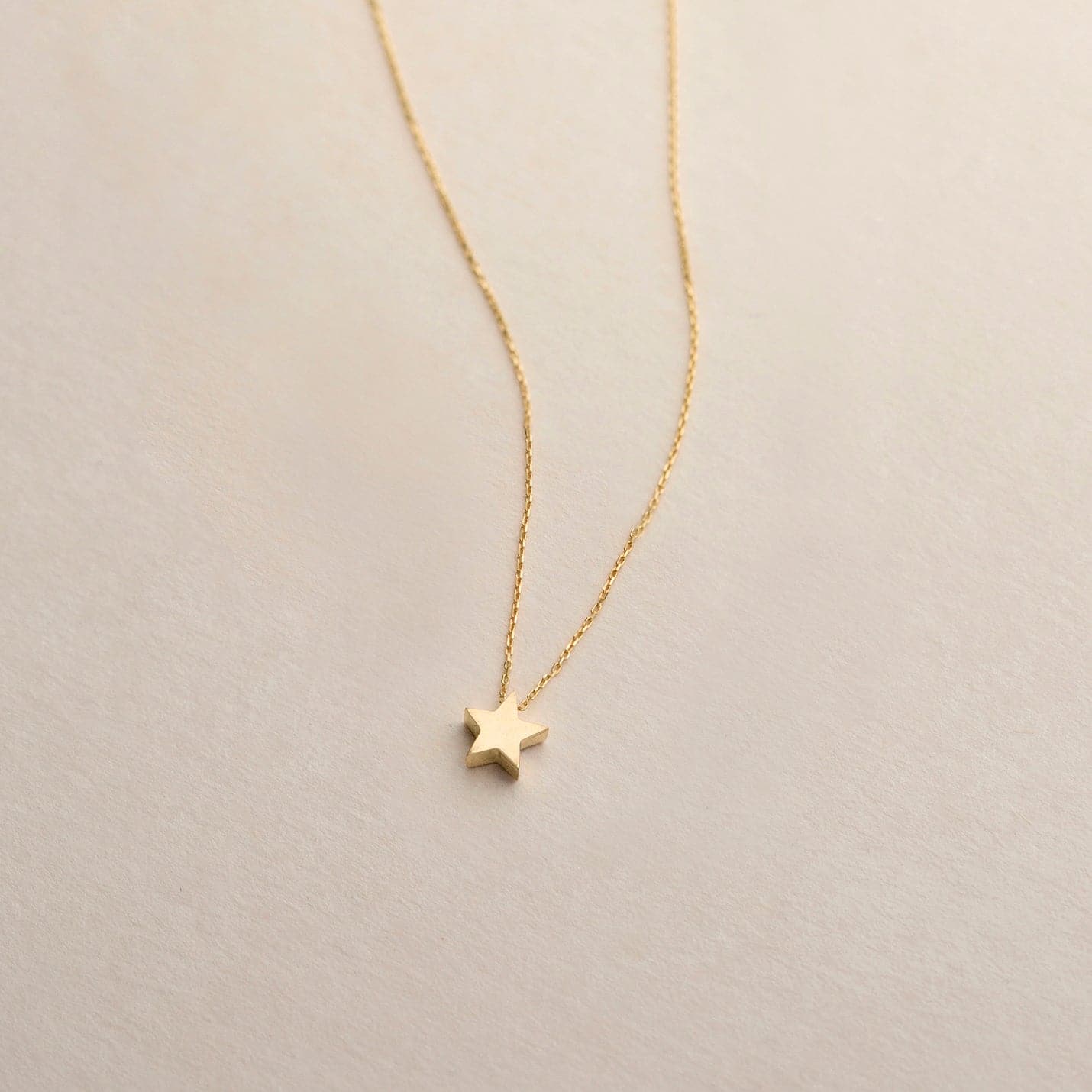 Mini Star Necklace in 14K Solid Gold