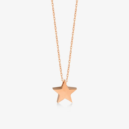 Mini Star Necklace in 14K Solid Gold