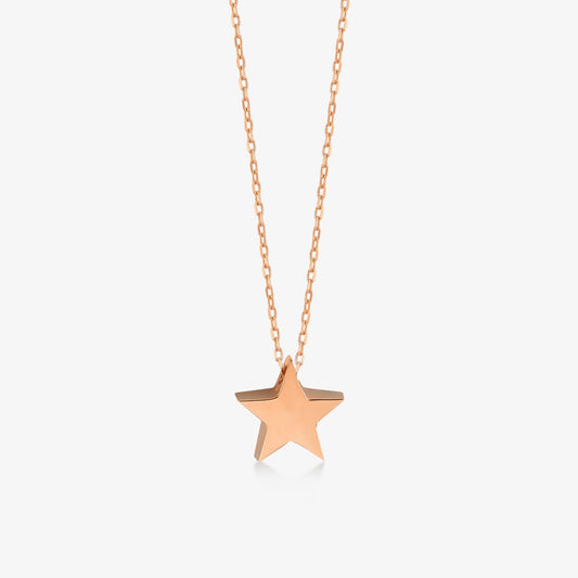 Collier Mini Étoile en or massif 14 carats