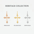 Budded Cross Charm Pendant