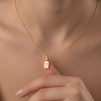 Mini Gold Bar Ingot Pendant