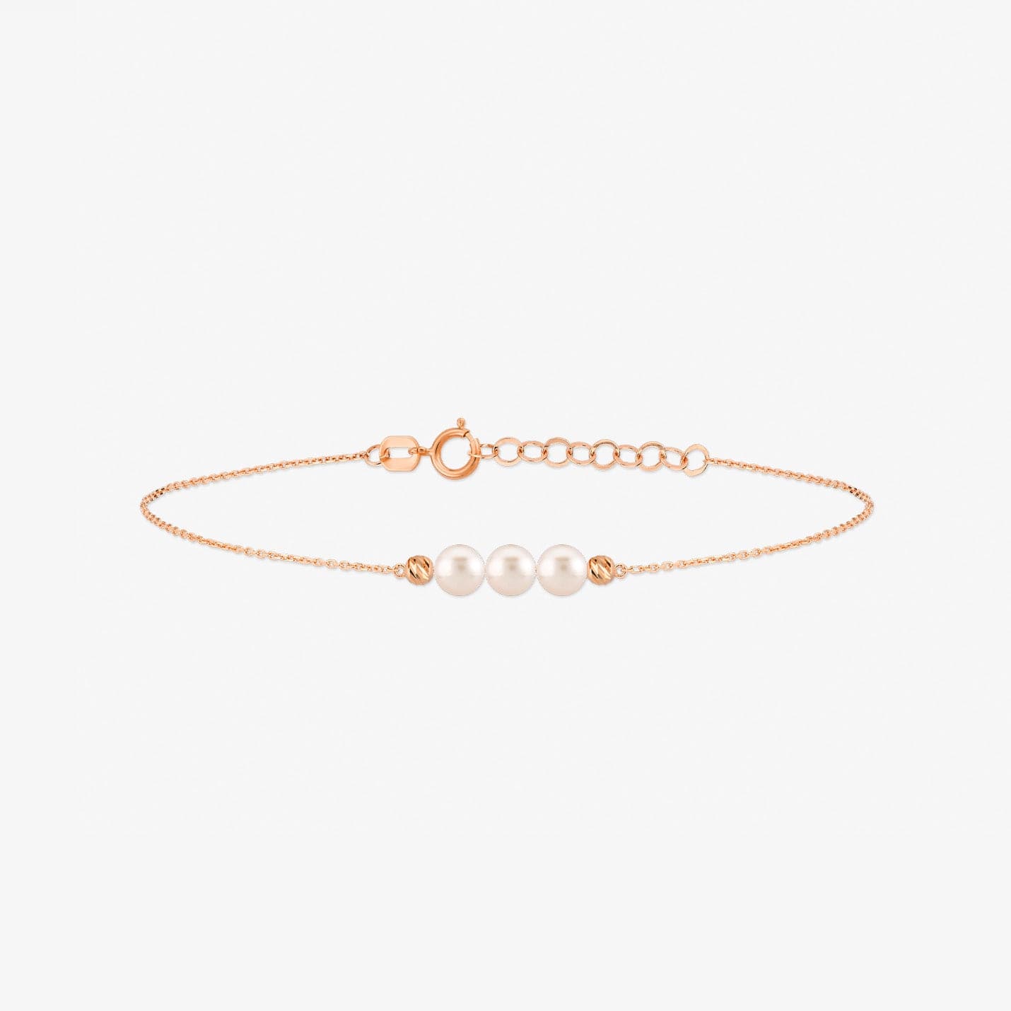 3 Pearls Bracelet in 14K Solid Gold