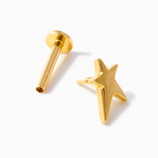 Star Flat Back Stud for Cartilage