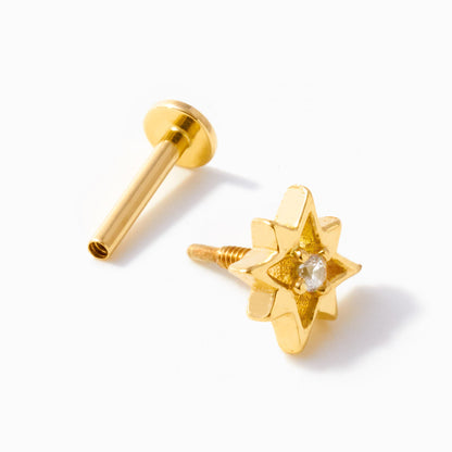 North Star Flat Back Piercing