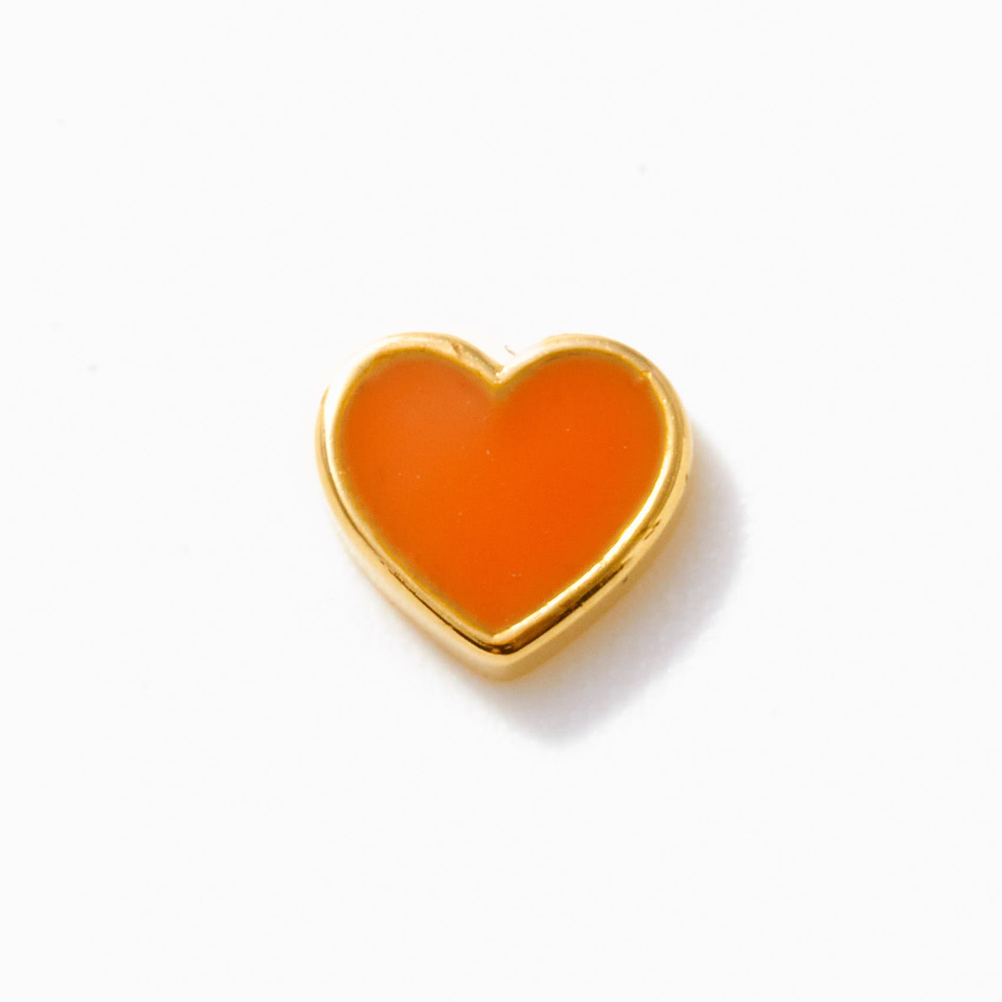 Red Enamel Heart Flat Back Earring – Cartilage Stud
