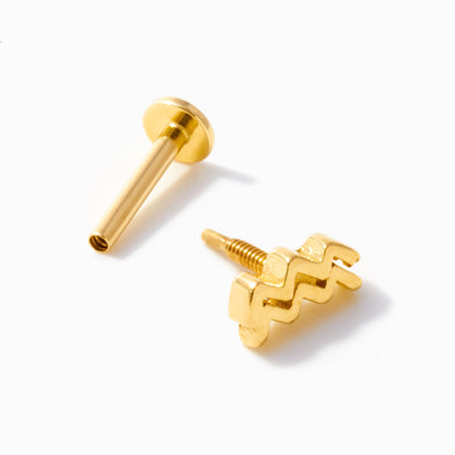 Zodiac Piercing Threaded Stud Earring