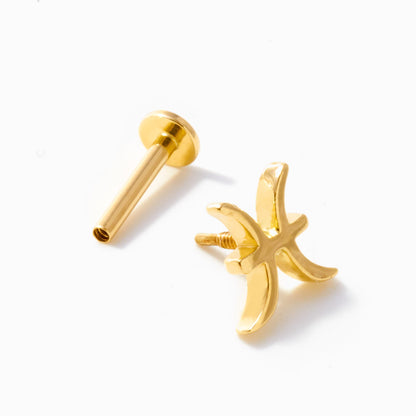 Zodiac Piercing Threaded Stud Earring