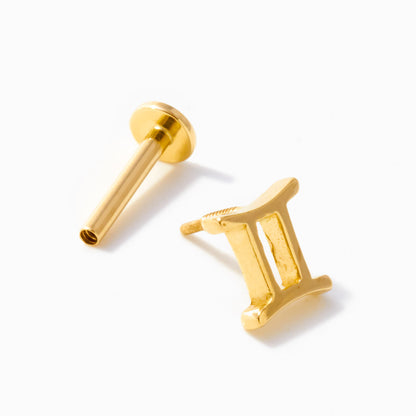 Zodiac Piercing Threaded Stud Earring