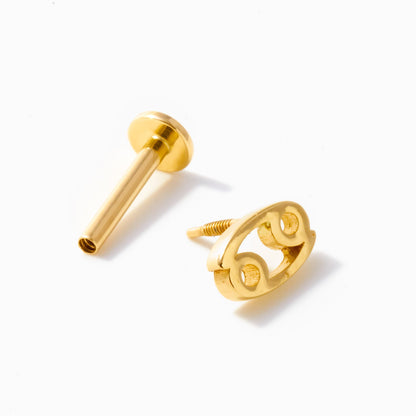 Zodiac Threaded Stud Earring