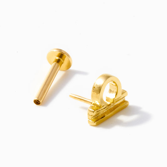 Zodiac Piercing Threaded Stud Earring