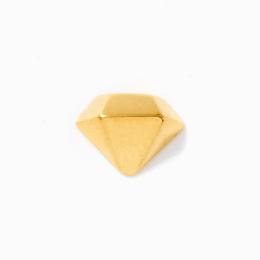 Gelin Diamond Cut Shape Threaded Stud Earring