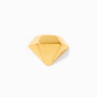 Gelin Diamond Cut Shape Threaded Stud Earring