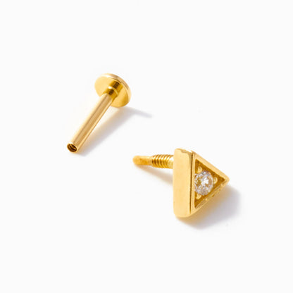 Triangle Flat Back Piercing Stud