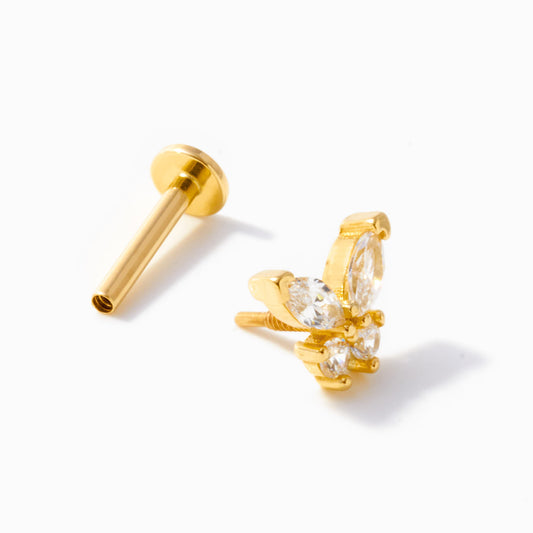 Butterfly Threaded Stud Earring