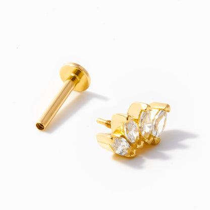 Marquise Piercing Stud Earring