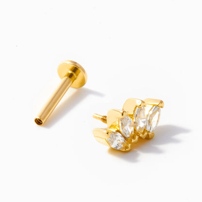 Marquise Piercing Stud Earring