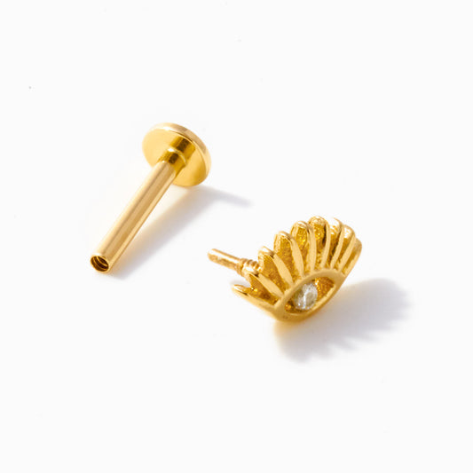 Evil Eye Threaded Stud Earring