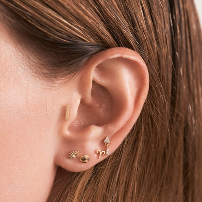 Zodiac Threaded Stud Earring
