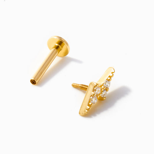 Lightning Bolt Piercing Stud