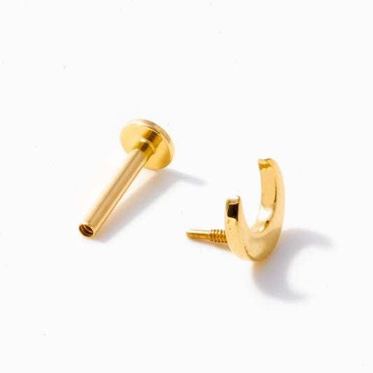 Moon Threaded Stud Earring