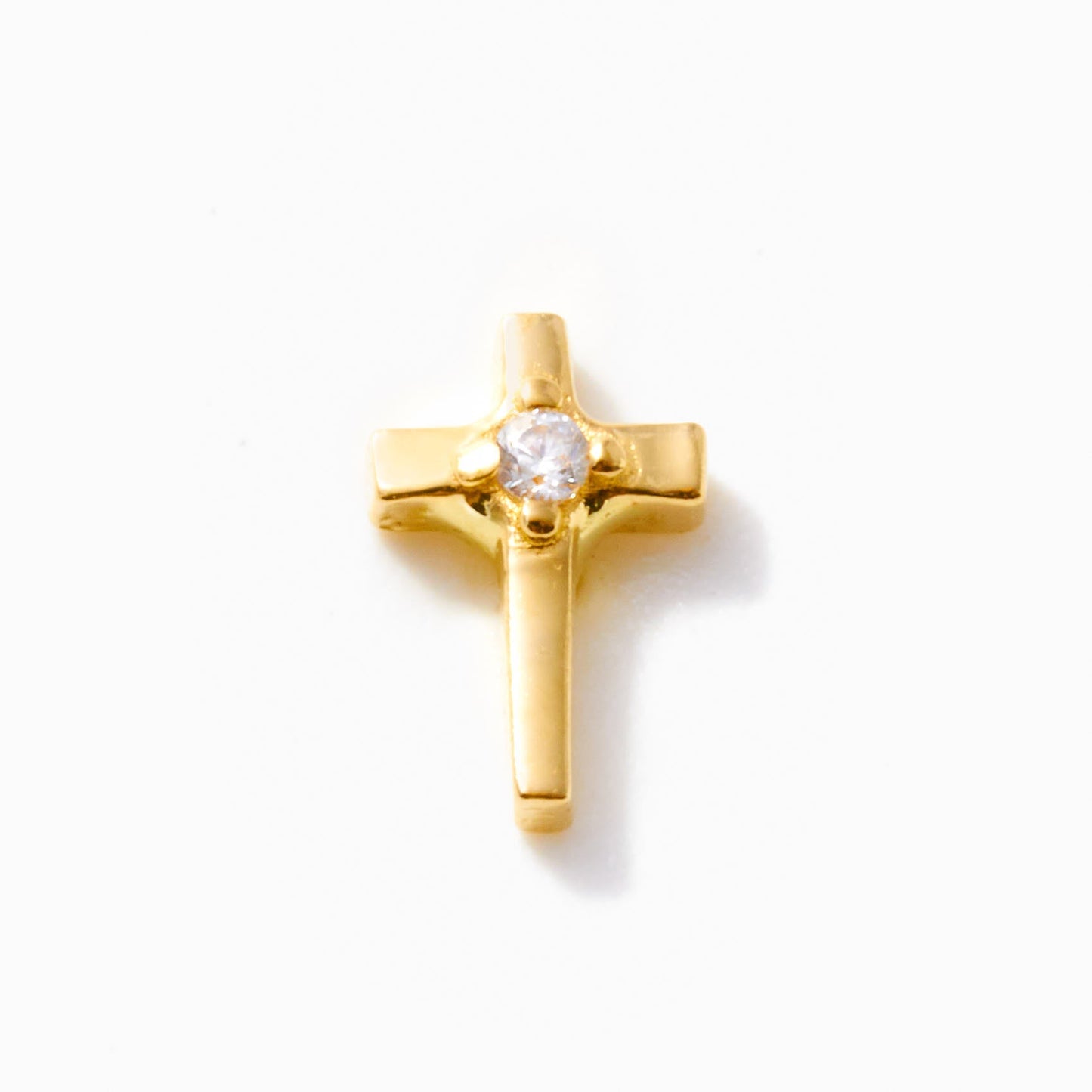 Cross Flat Back Piercing Stud