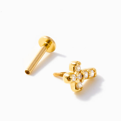Cross Threaded Stud Earring