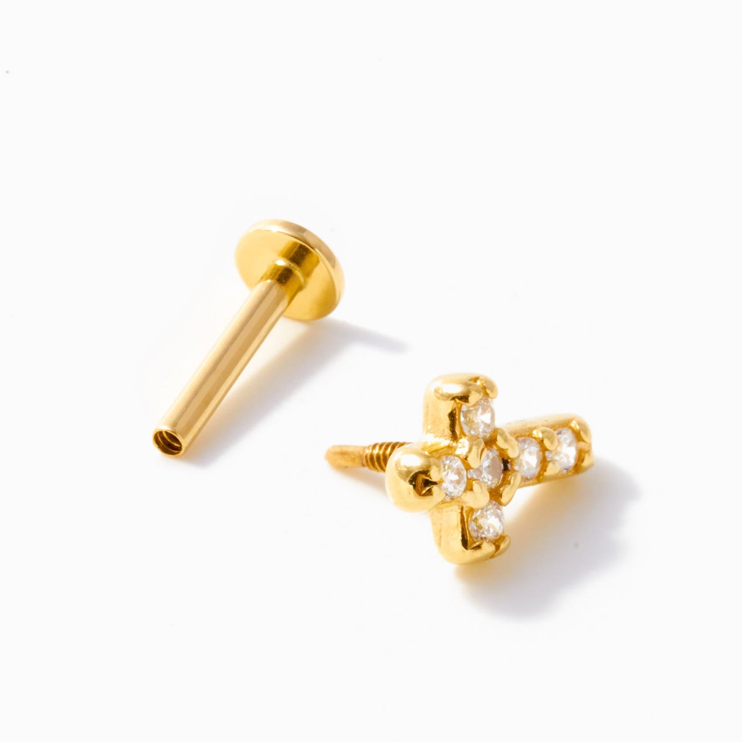 Cross Threaded Stud Earring
