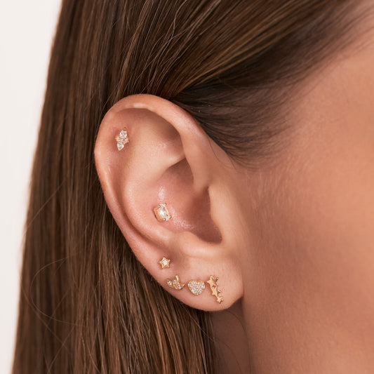 Gelin Heart CZ Piercing