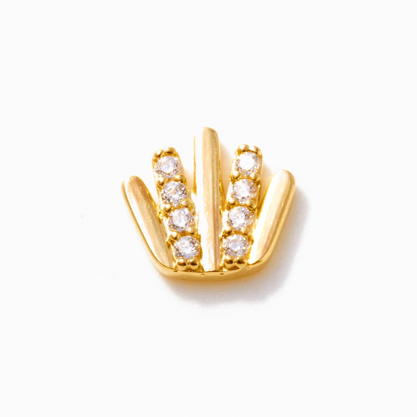 Crown Threaded Stud Earring