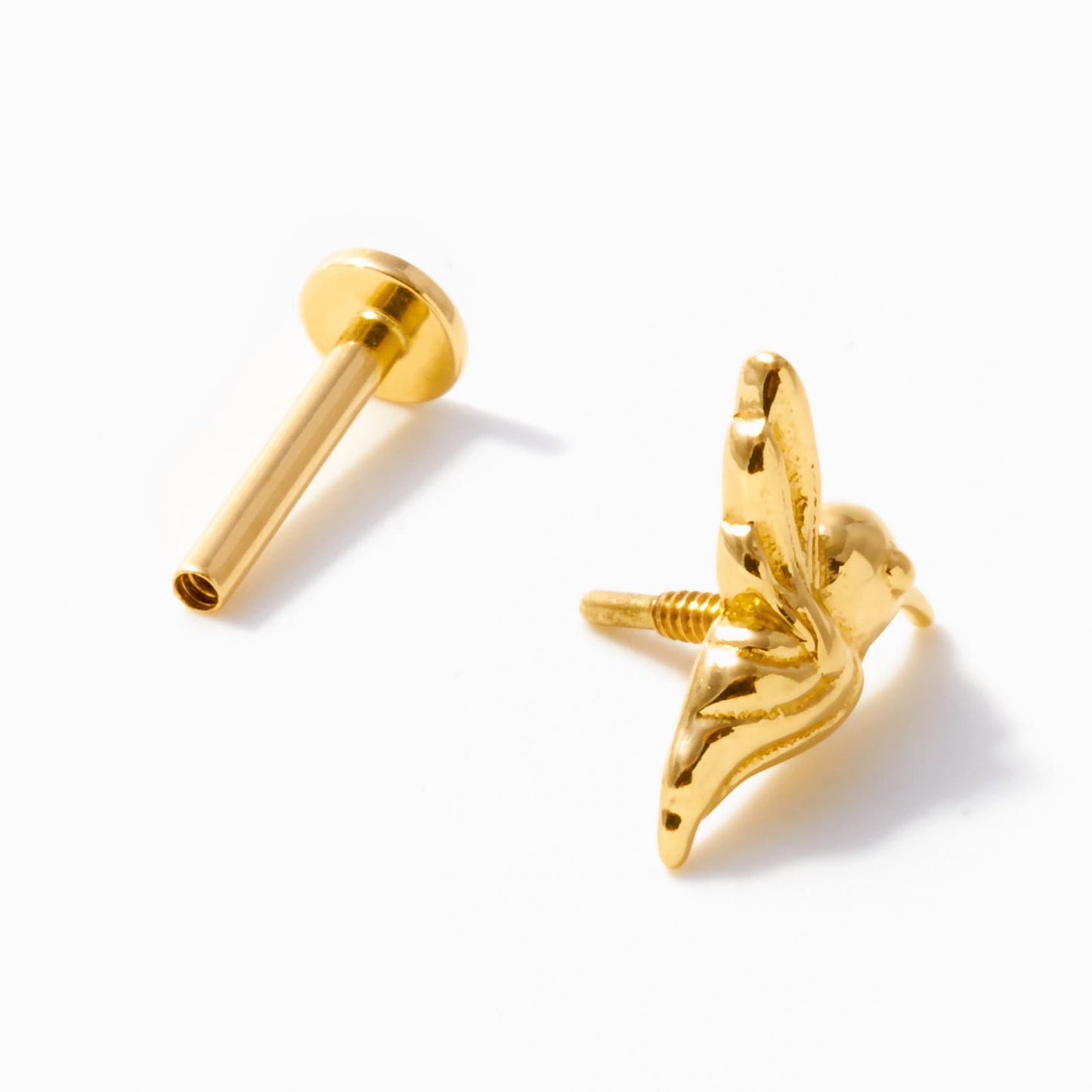 Heart Flat Back Piercing Stud