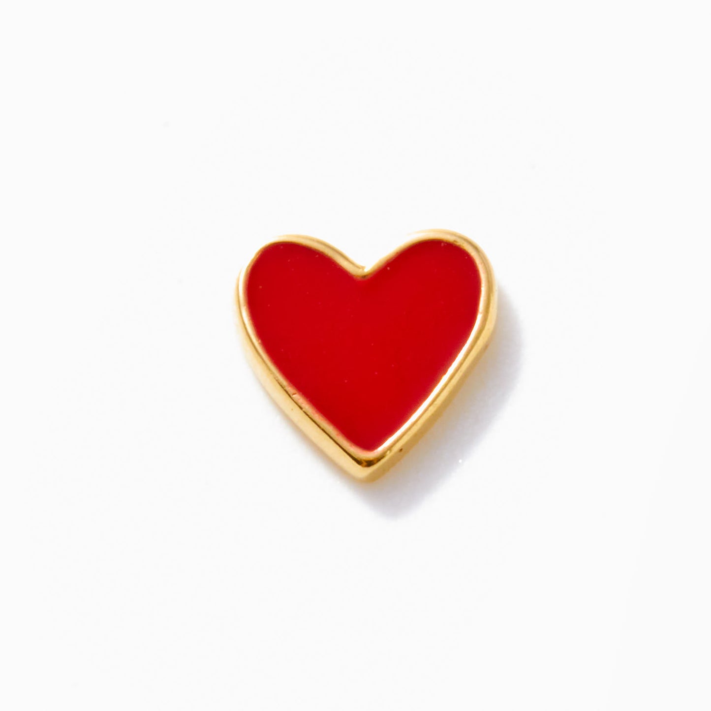 Red Heart Flat Back Piercing Stud