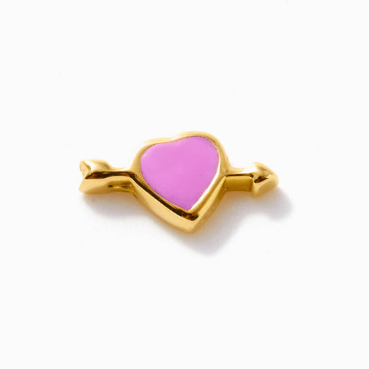 Pink Heart Arrow Piercing Stud