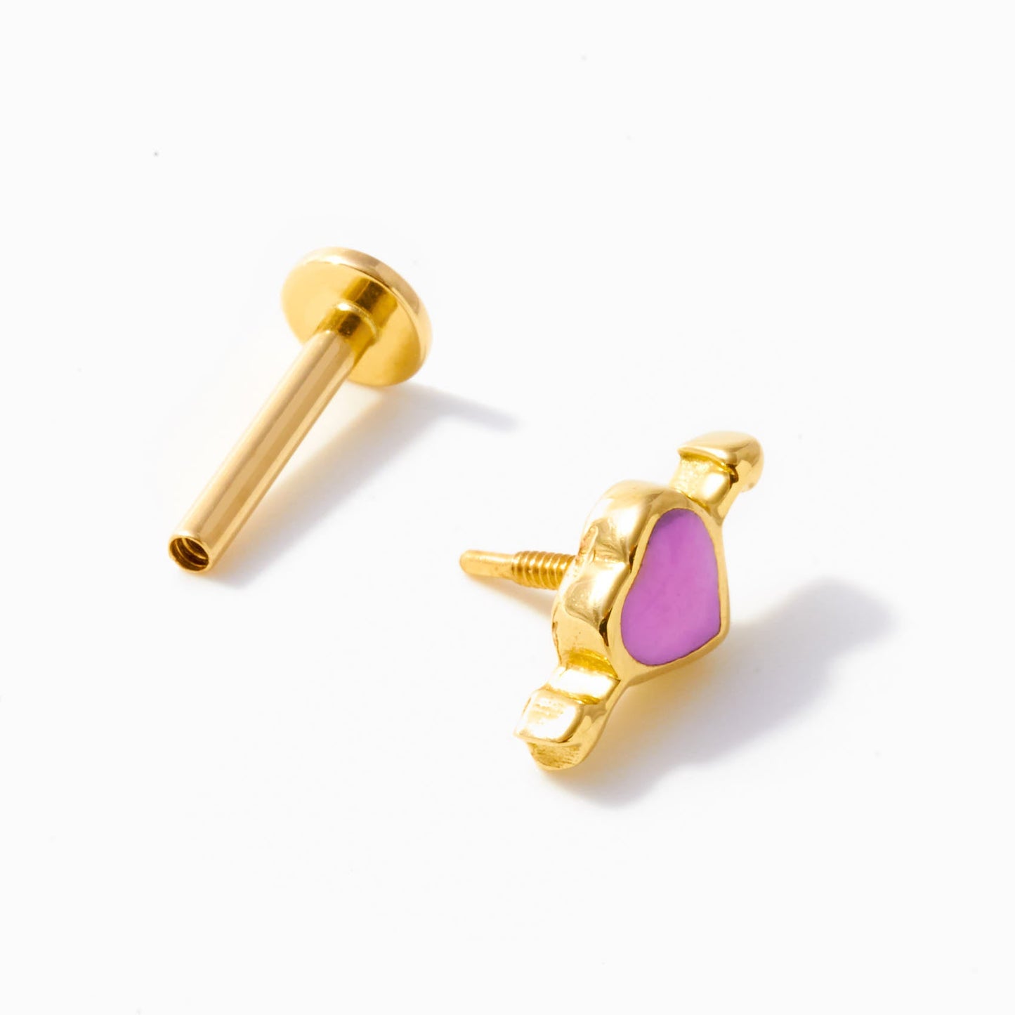 Pink Heart Arrow Piercing Stud