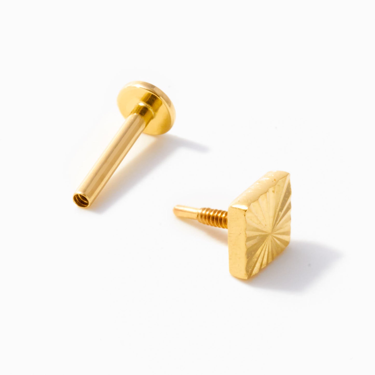 Geometric Textured Piercing Stud