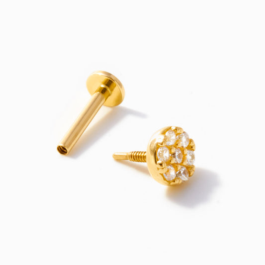 Diamond Cluster Stud Earring