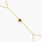 Personalized Birthstone Hand Chain Finger Bracelet