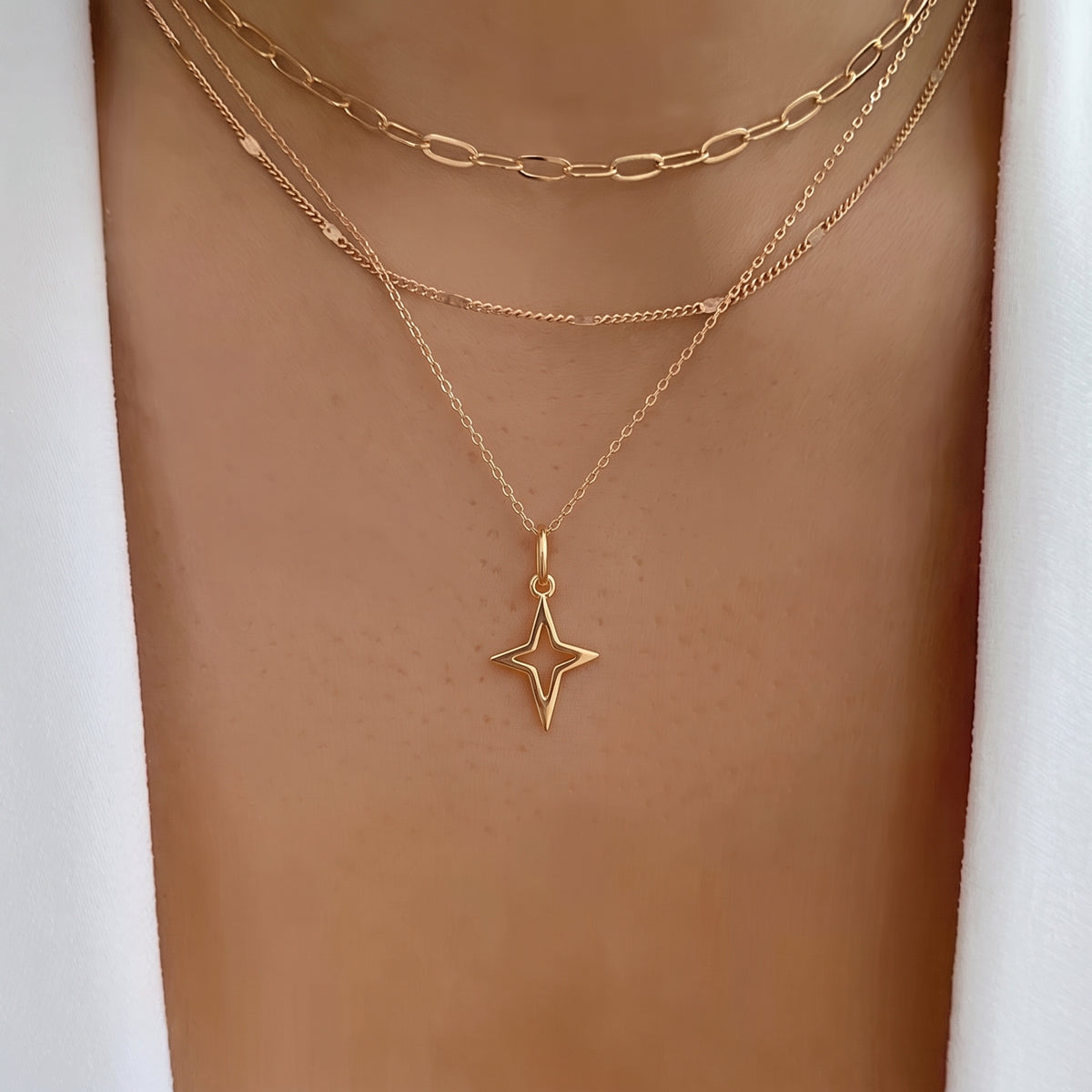 Open North Star Pendant