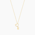 Heart Initial Necklace (A to Z)