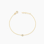 0.10 CT Diamond Bezel Solitaire Bracelet