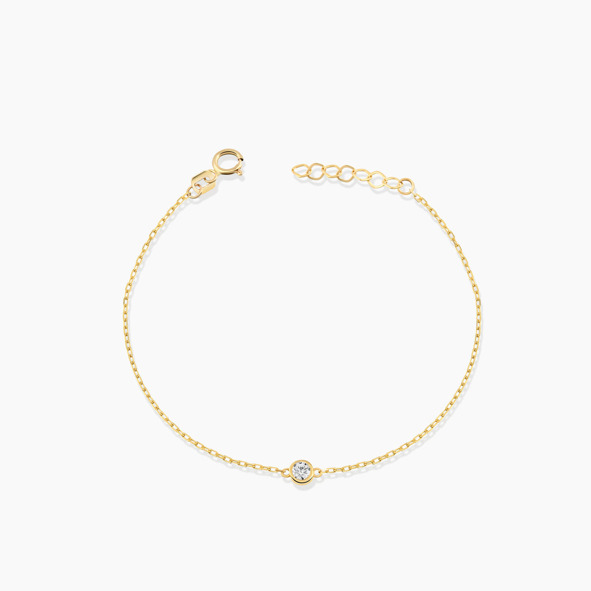 0.10 CT Diamond Bezel Solitaire Bracelet