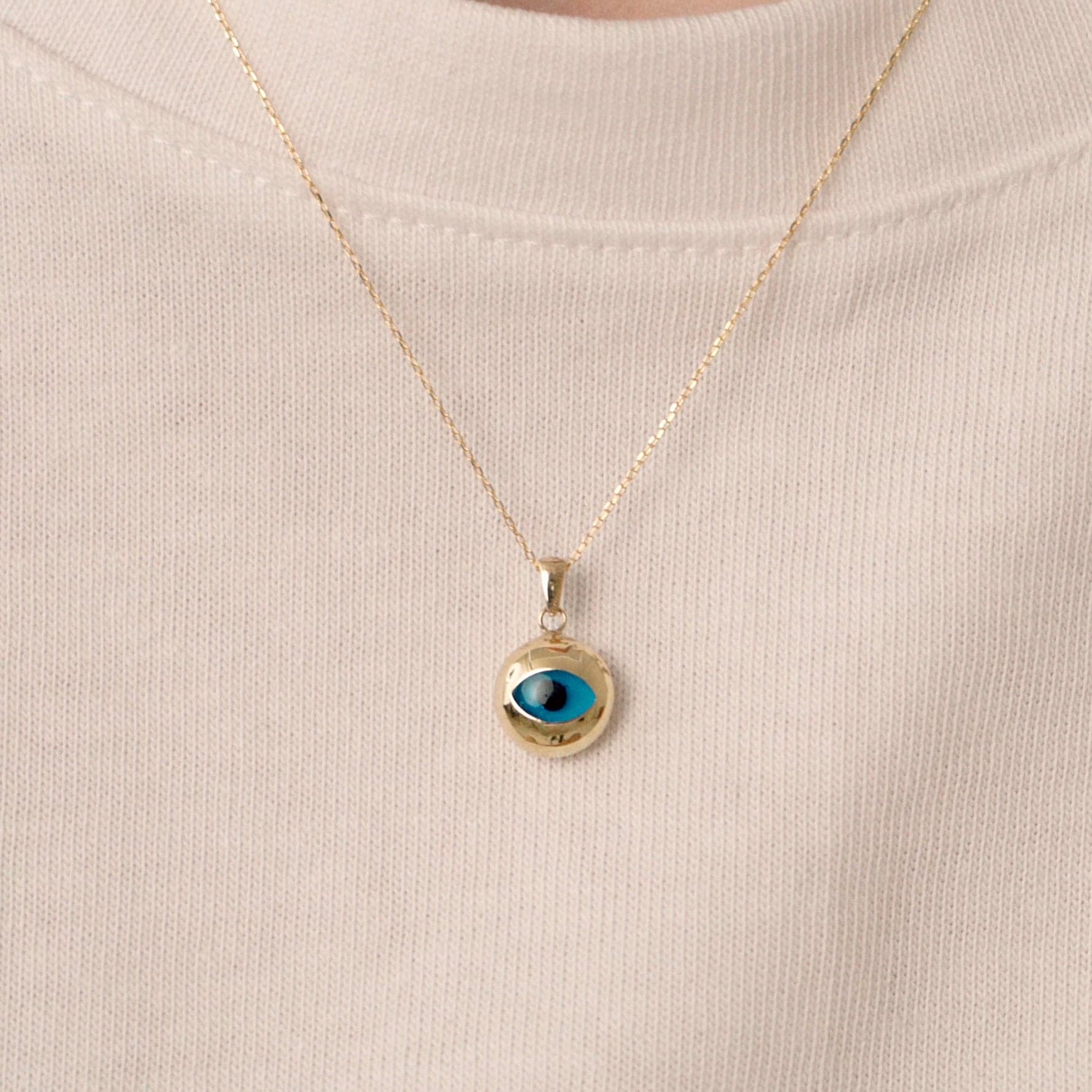 Round Evil Eye Necklace
