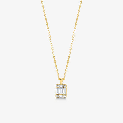 Diamond Baguette Necklace